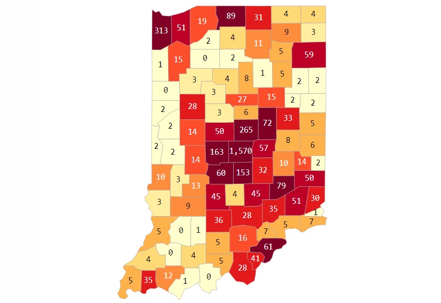 Indiana nearing 4,000 confirmed COVID-19 cases - 95.3 MNC