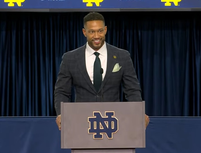 Formal introduction of new Notre Dame football coach Marcus Freeman   MNC